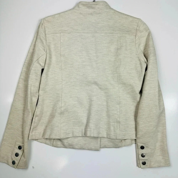Cabi Knit Moto Jacket Double Breasted Button‎ Front Blazer Neutral Size S - Picture 12 of 13